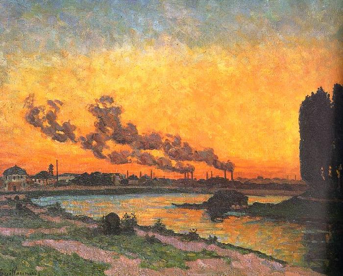  J B Armand  Guillaumin Sunset at Ivry Norge oil painting art